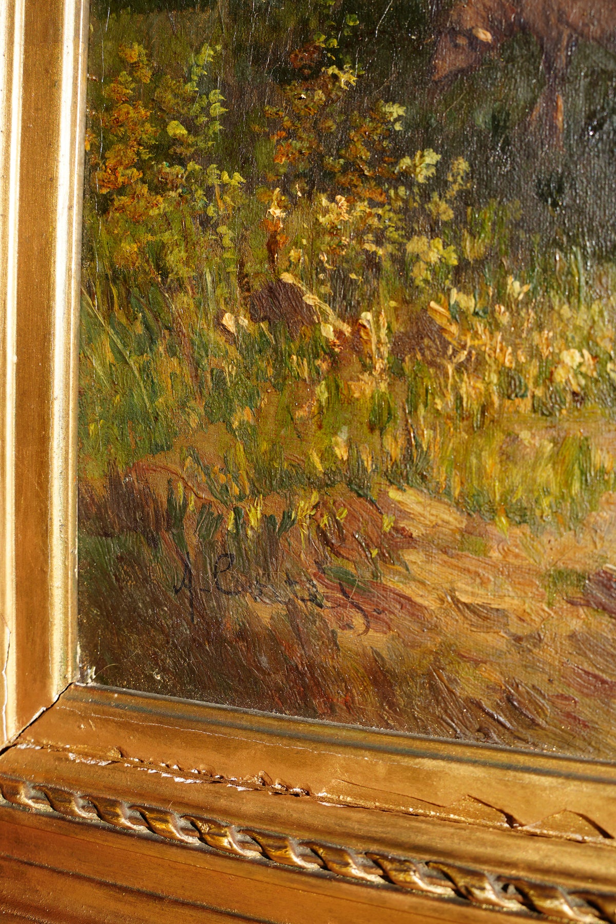 Antique French Sheep Painting Oil Painting, Circa 1880