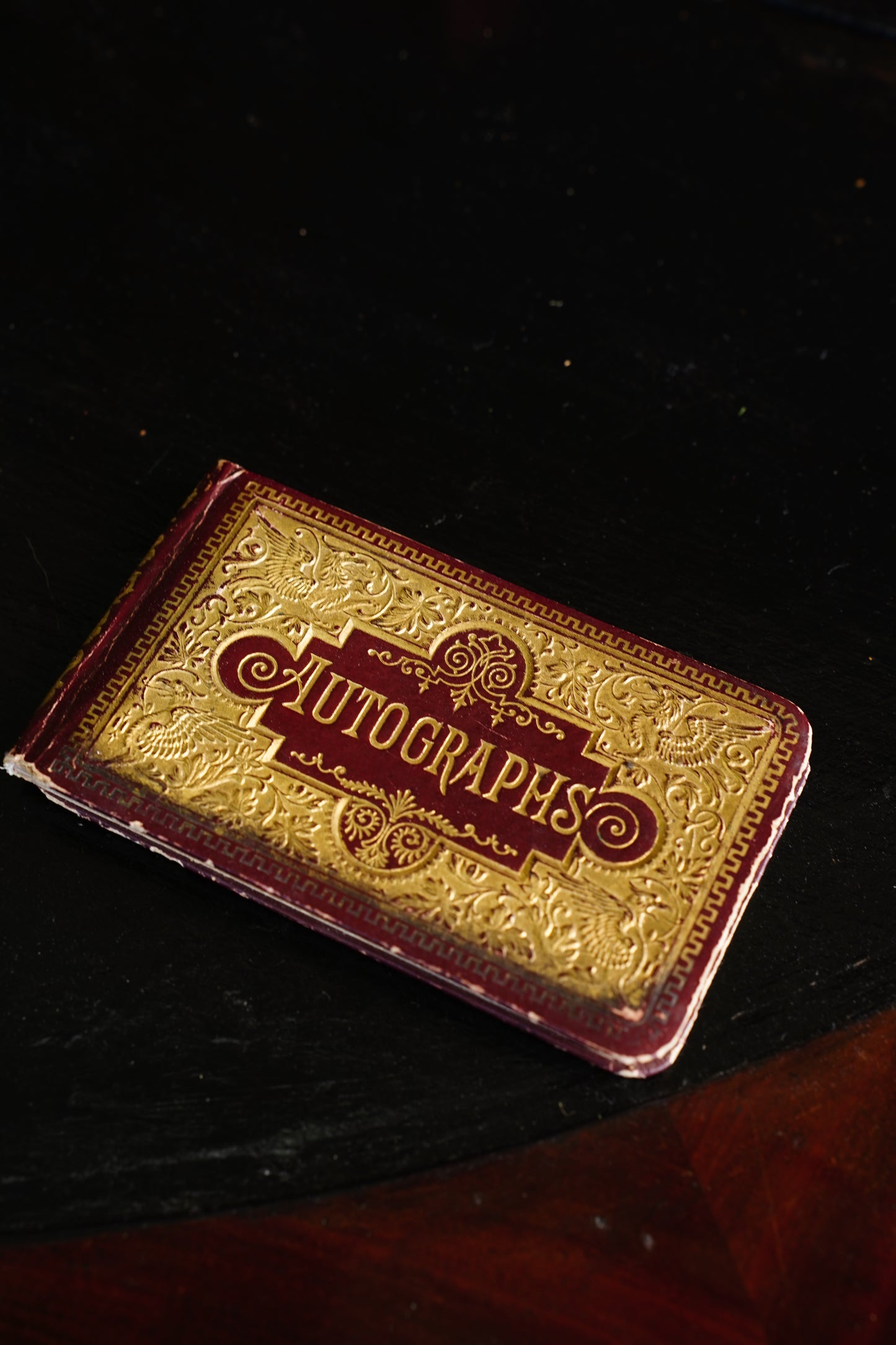 Antique Gilt Tooled Leather Autograph Album