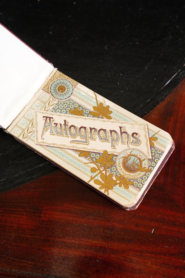 Antique Gilt Tooled Leather Autograph Album secondary view