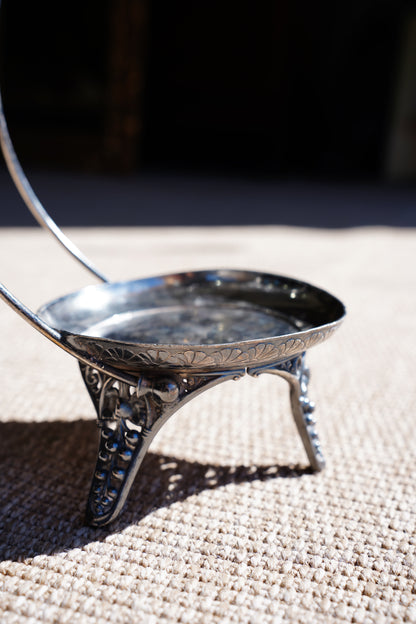 Antique Aesthetic Movement Silver Plate Catchall Stand