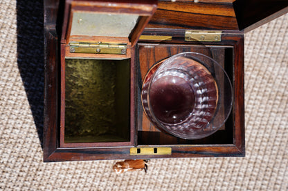 Antique Georgian Rosewood Domed Tea Caddy