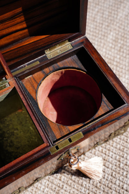 Antique Georgian Rosewood Domed Tea Caddy
