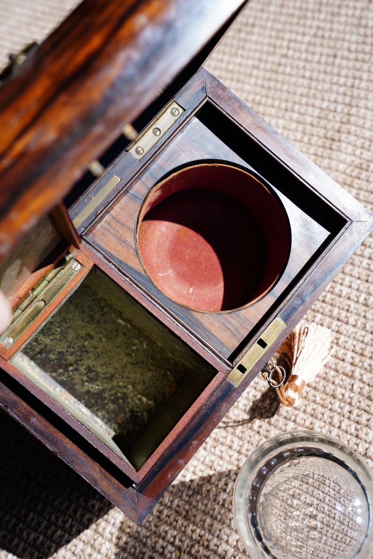 Antique Georgian Rosewood Domed Tea Caddy
