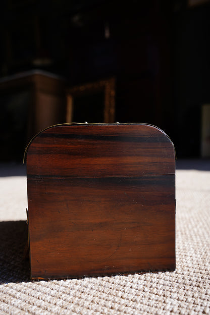 Antique Georgian Rosewood Domed Tea Caddy