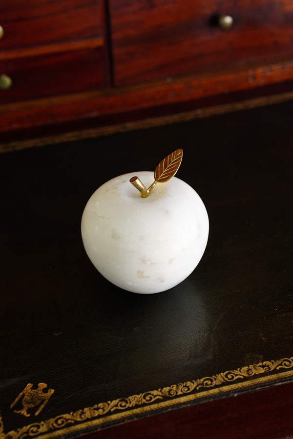 Vintage Marble Apple Paperweight