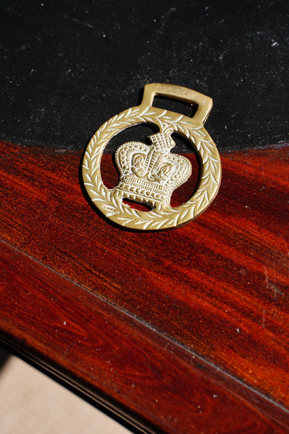 Vintage English Brass Medallion