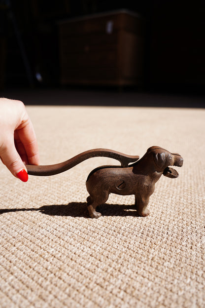 Vintage Cast Iron Dog Nutcracker, St Bernard