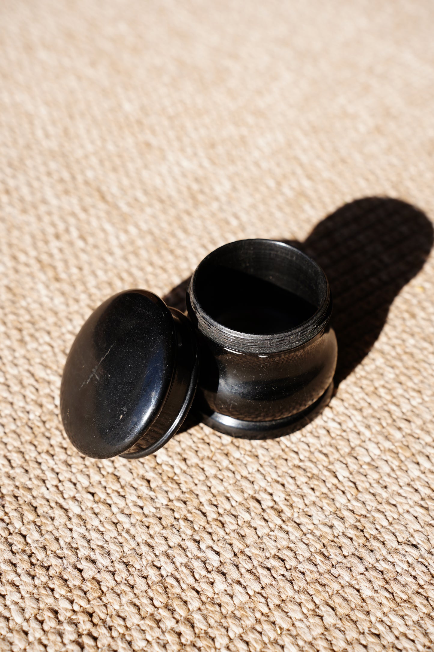 Antique English Ebony Trinket Box