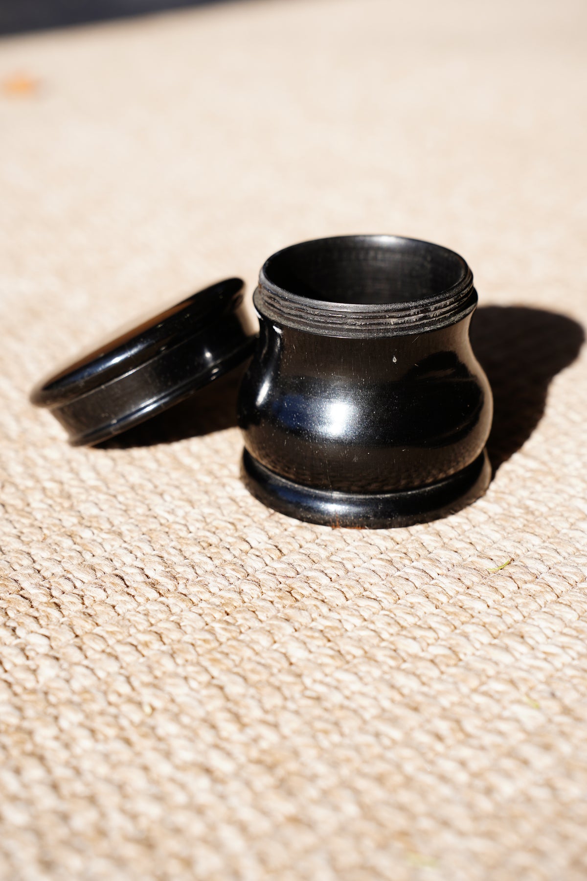 Antique English Ebony Trinket Box