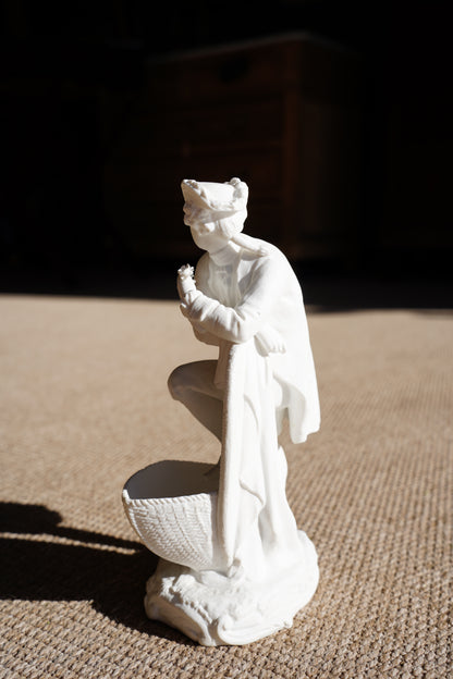Antique French Rococo Style Bisque Figural Spill Vase