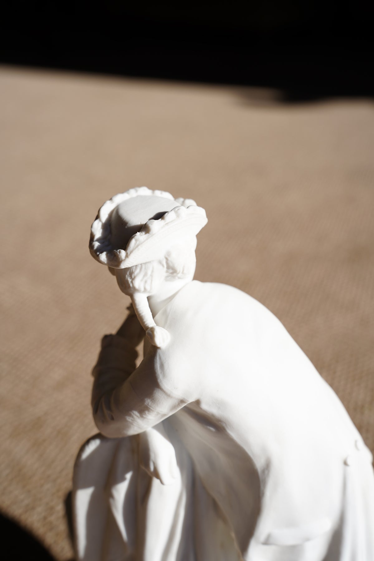 Antique French Rococo Style Bisque Figural Spill Vase
