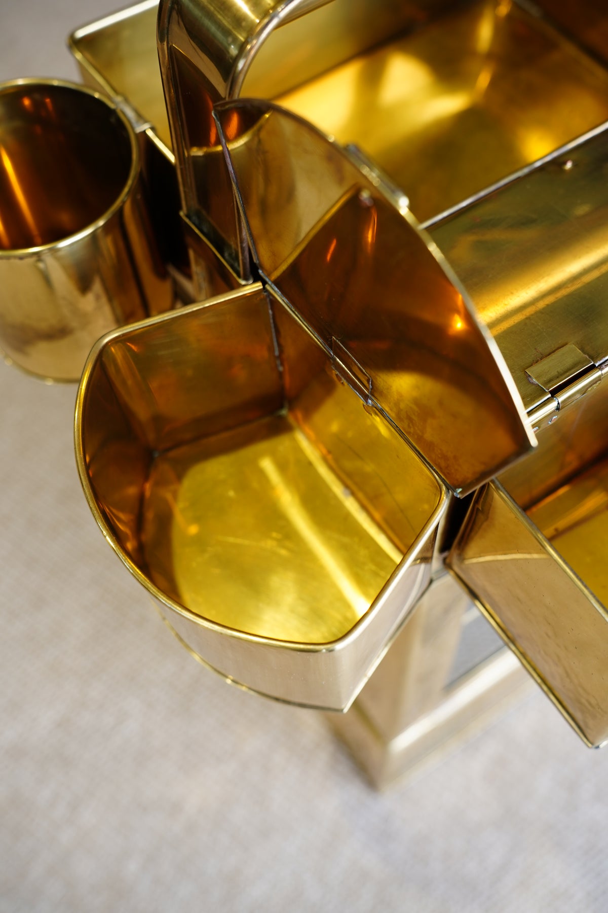 Vintage Brass Display Caddy, S'mores & Party Piece