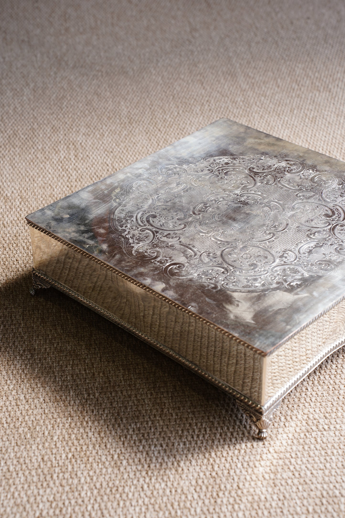Vintage English Silver Plate Riser or Cake Stand