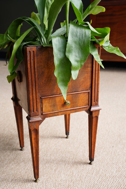 Antique Dutch Mahogany Plant Stand with Brass Liner