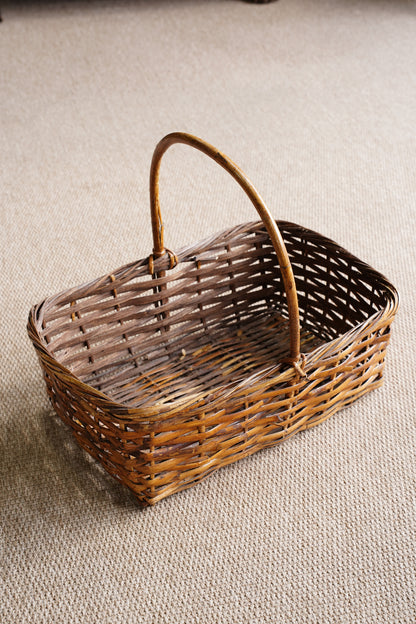 Vintage French Style Willow Gathering Basket