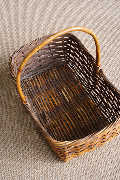 Vintage French Style Willow Gathering Basket