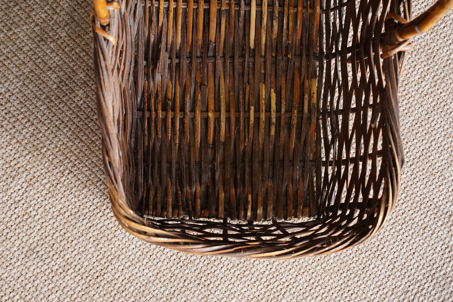 Vintage French Style Willow Gathering Basket
