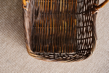 Vintage French Style Willow Gathering Basket