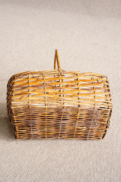 Vintage French Style Willow Gathering Basket