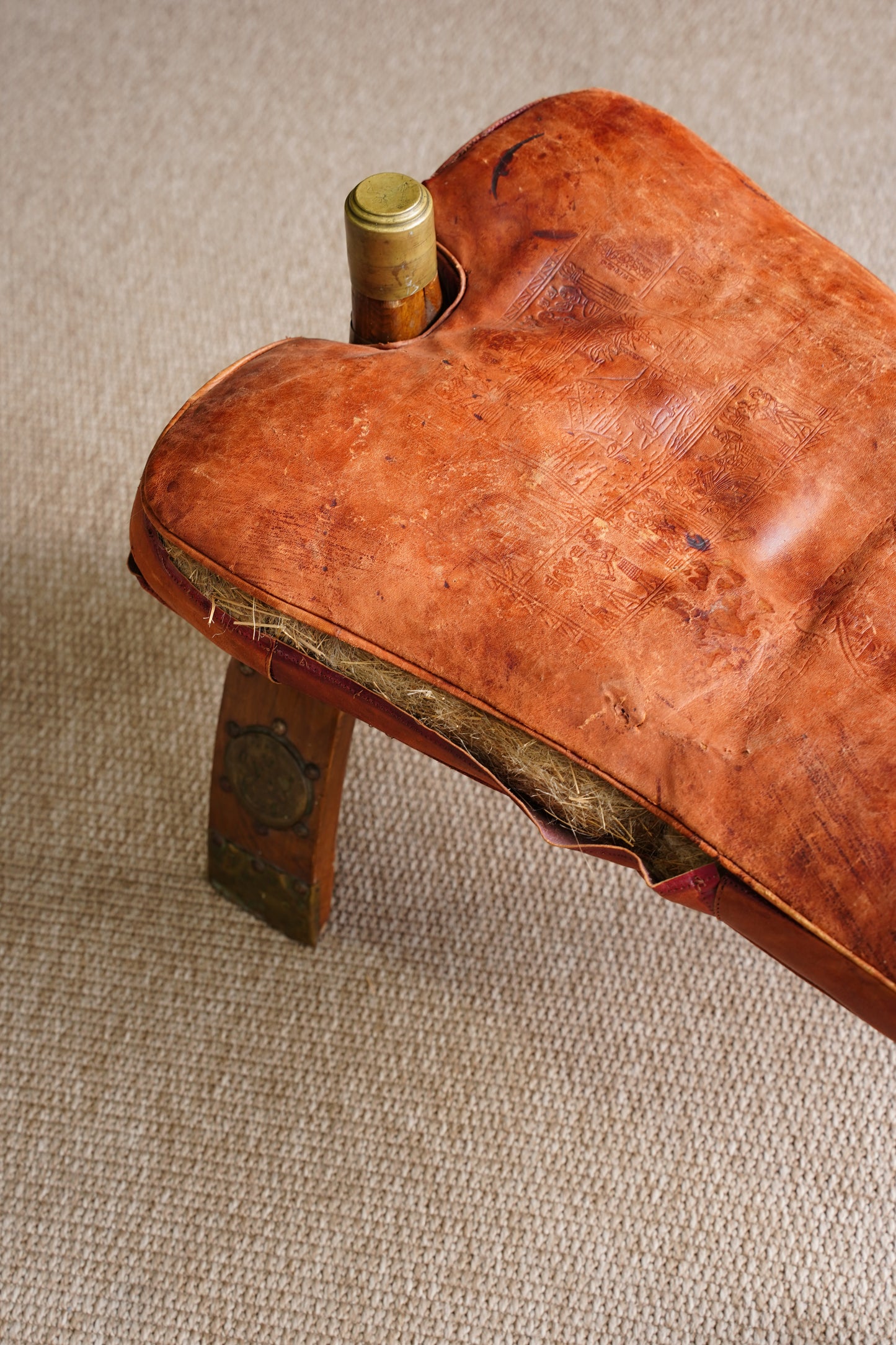 Vintage Camel Saddle Stool *AS-IS*