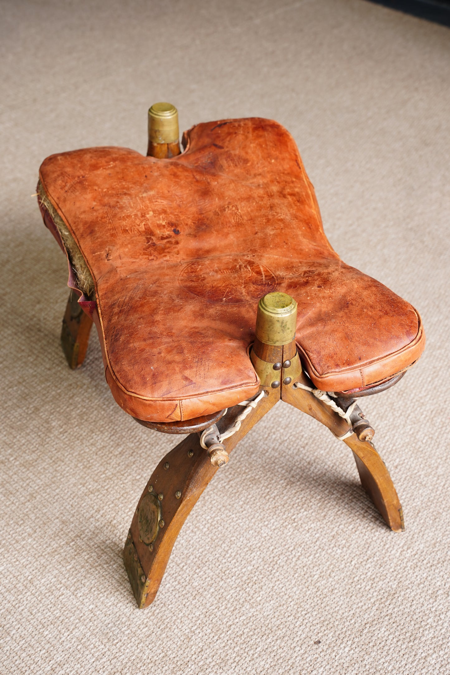 Vintage Camel Saddle Stool *AS-IS*