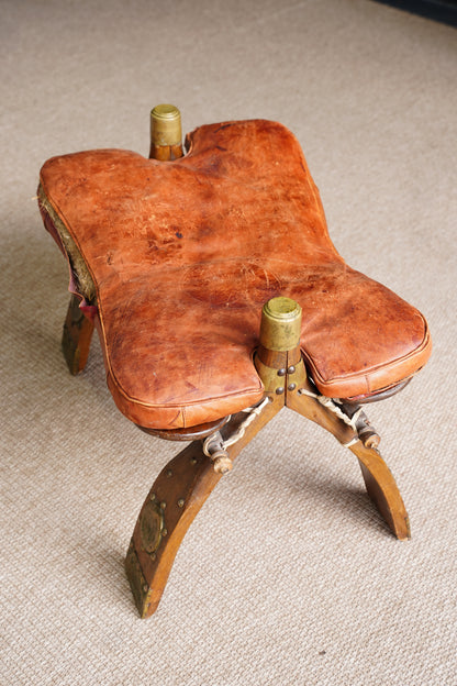 Vintage Camel Saddle Stool *AS-IS*