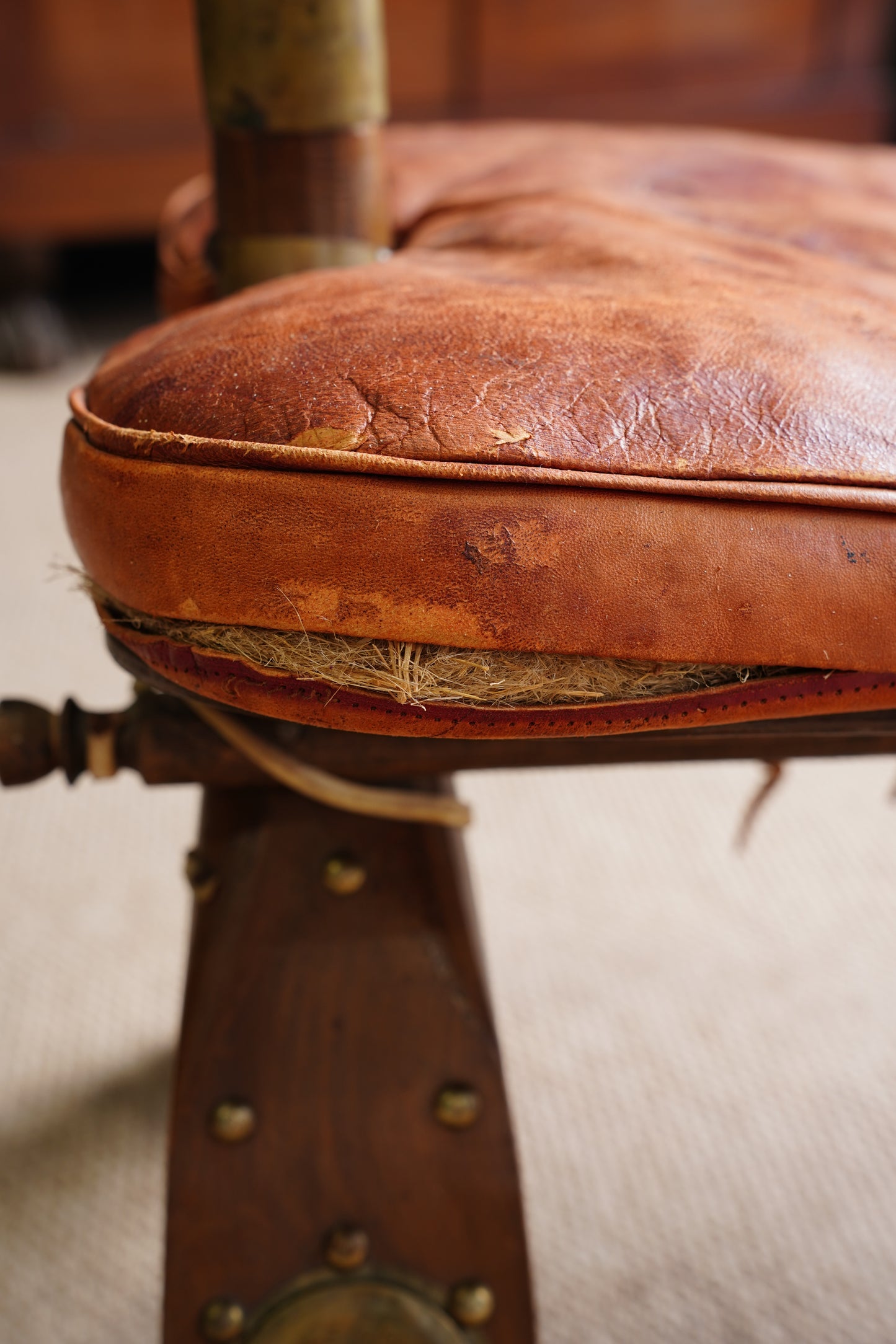 Vintage Camel Saddle Stool *AS-IS*