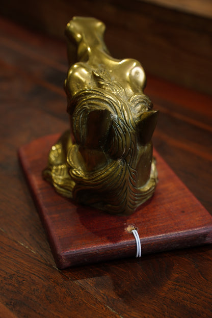 Vintage Cast Brass Horse Head Wall Plaque