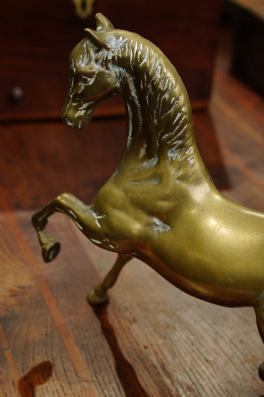 Vintage Brass Horse Statue