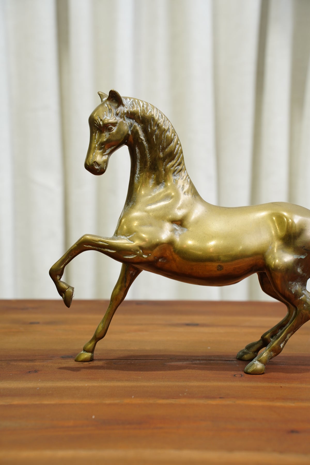 Vintage Brass Horse Statue