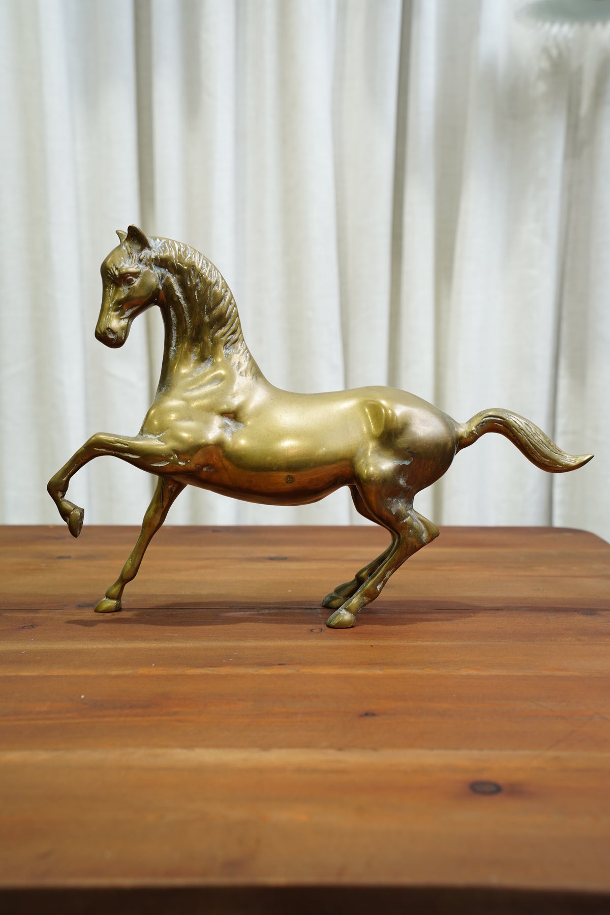 Vintage Brass Horse Statue