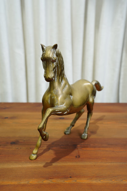 Vintage Brass Horse Statue