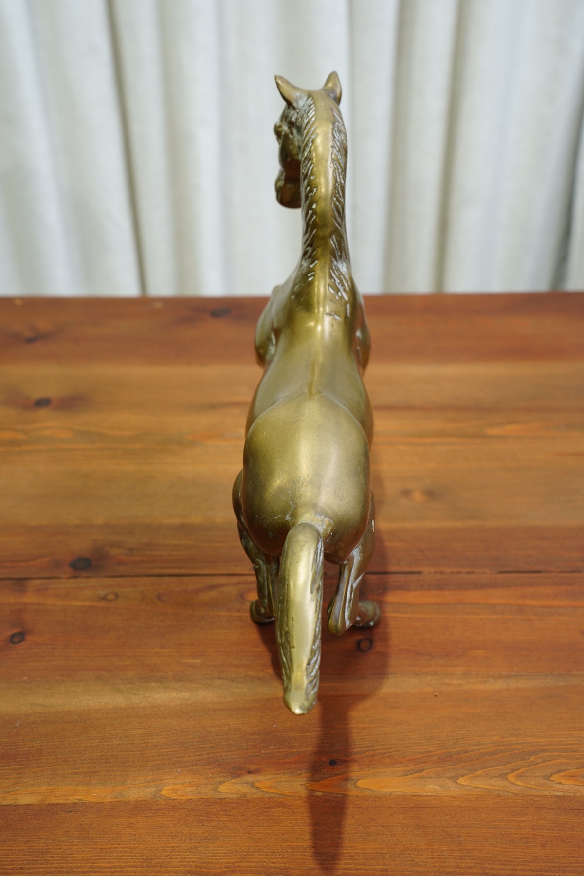 Vintage Brass Horse Statue