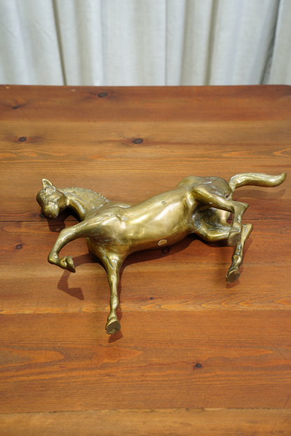 Vintage Brass Horse Statue
