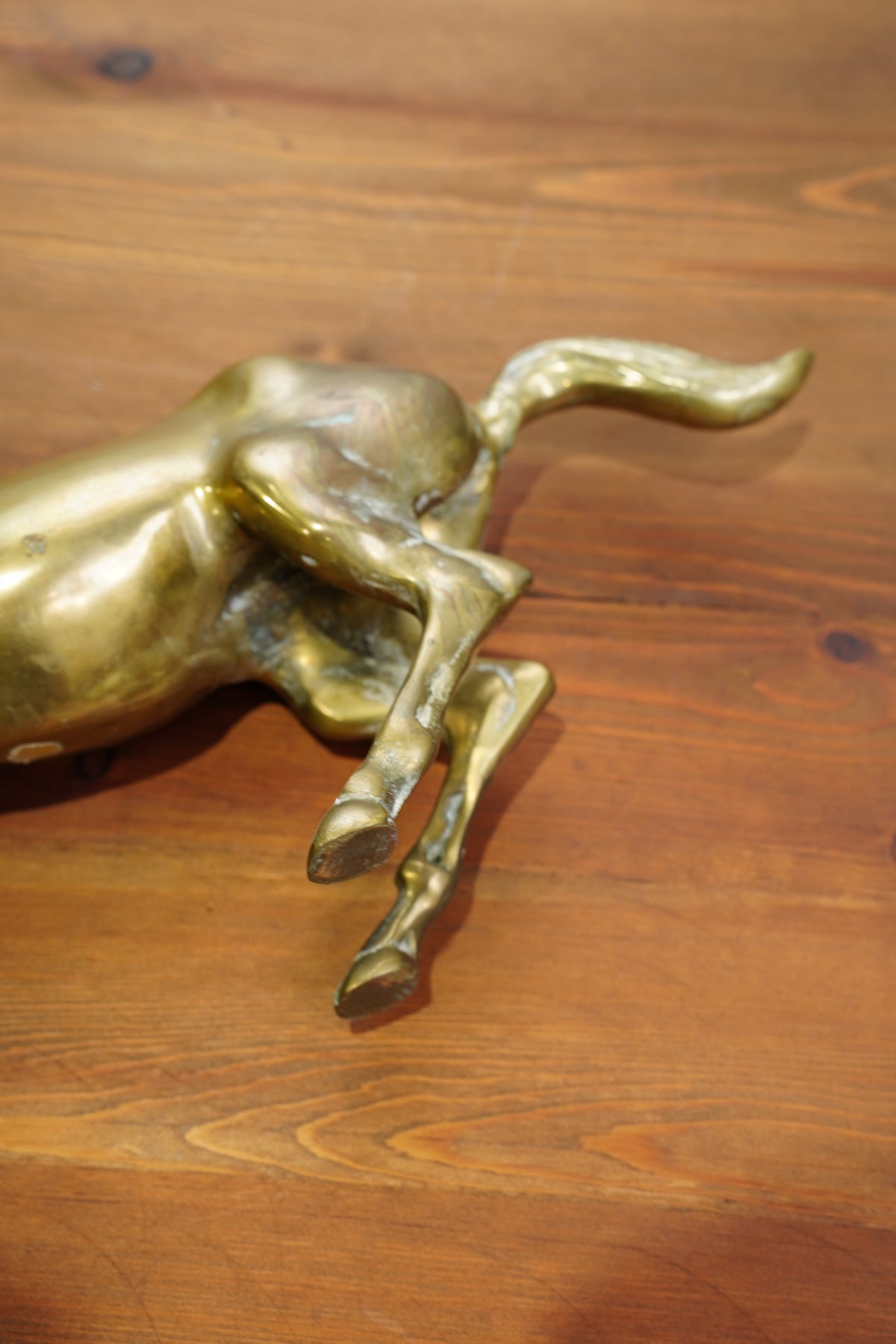 Vintage Brass Horse Statue