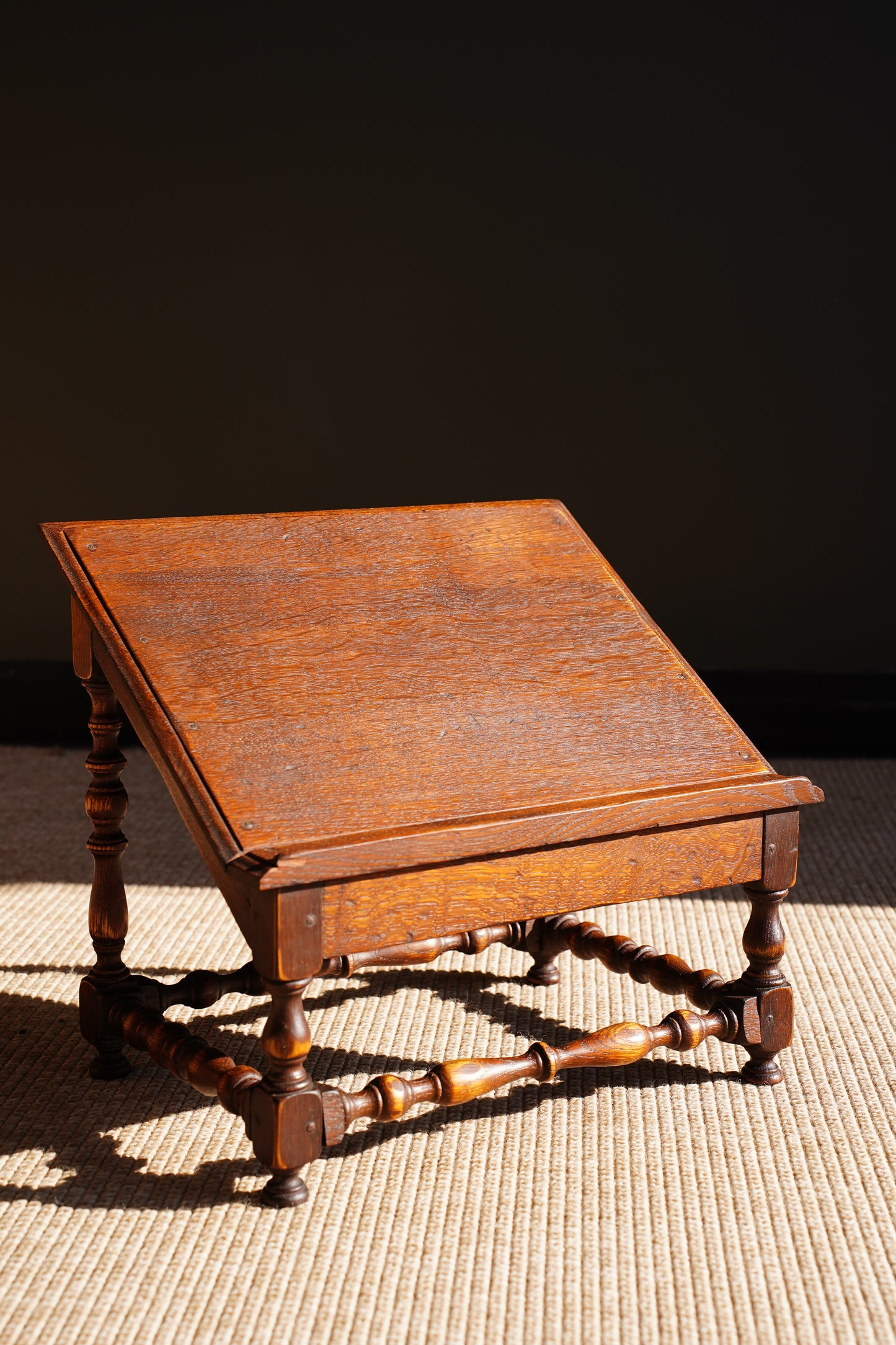 English Oak Book Stand, Reading Slope, Circa 1930