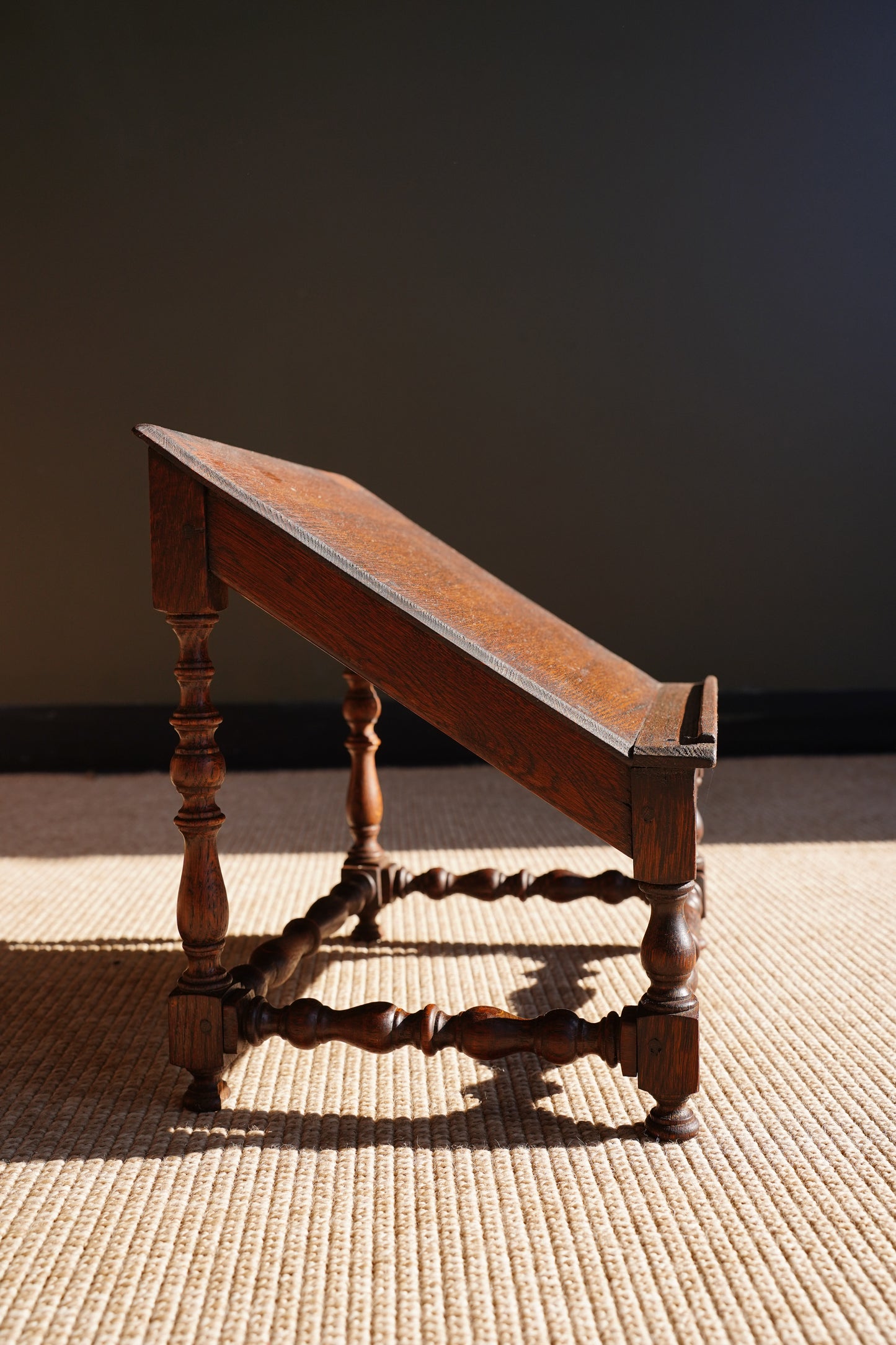 English Oak Book Stand, Reading Slope, Circa 1930