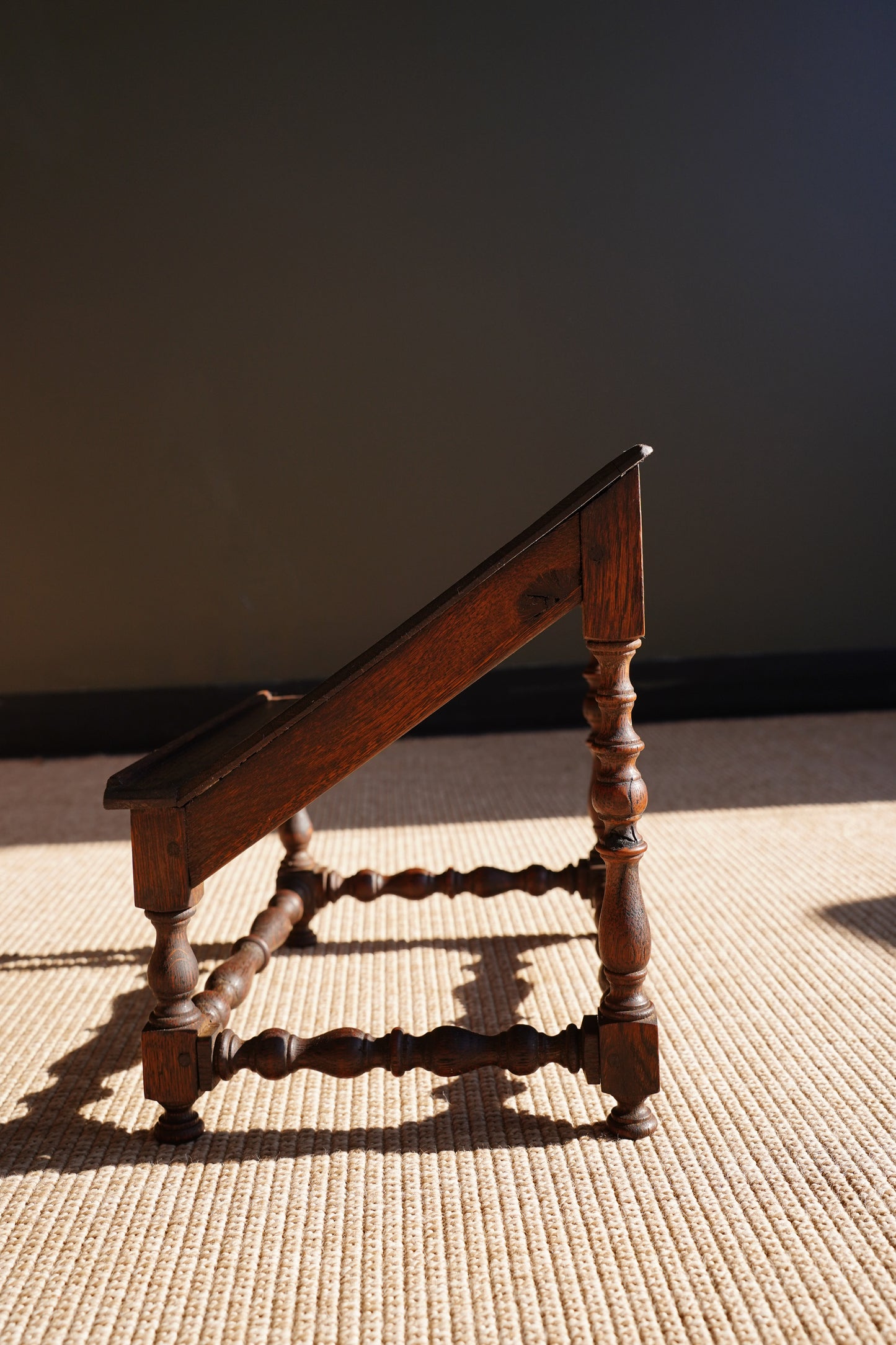 English Oak Book Stand, Reading Slope, Circa 1930