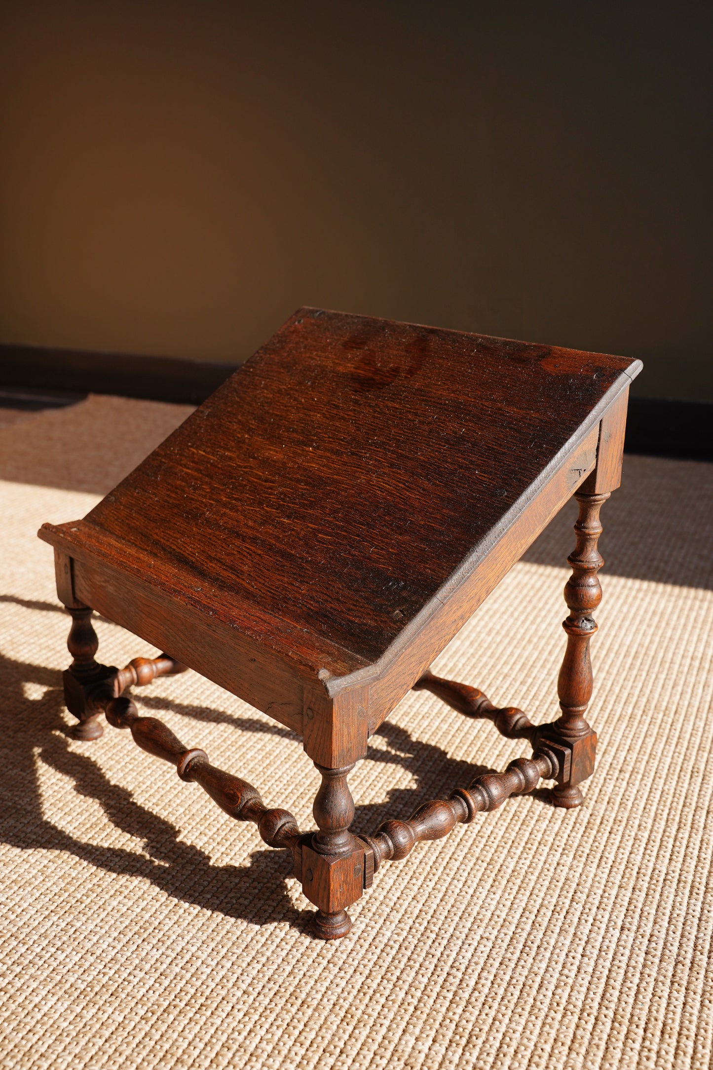 English Oak Book Stand, Reading Slope, Circa 1930