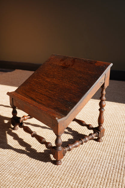 English Oak Book Stand, Reading Slope, Circa 1930