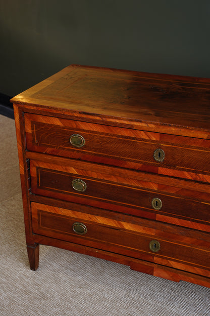 Antique French Louis XVI Marquetry Commode