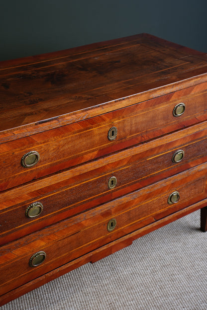 Antique French Louis XVI Marquetry Commode