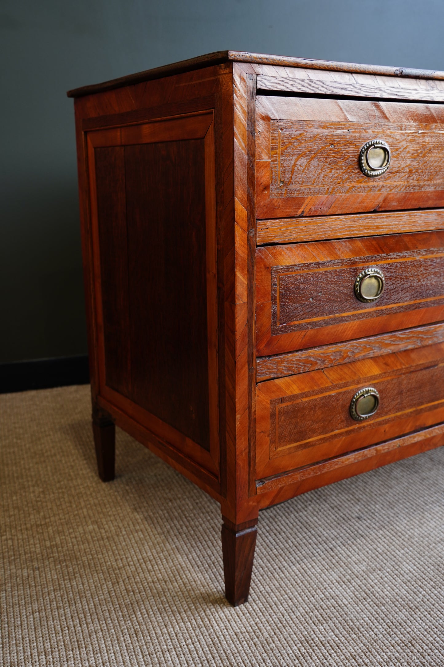Antique French Louis XVI Marquetry Commode