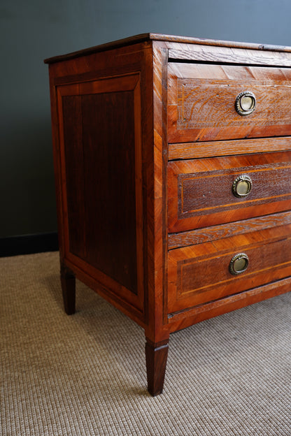 Antique French Louis XVI Marquetry Commode