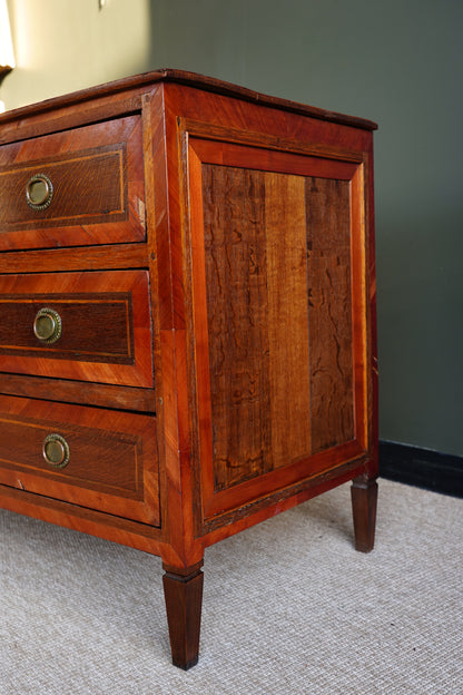Antique French Louis XVI Marquetry Commode