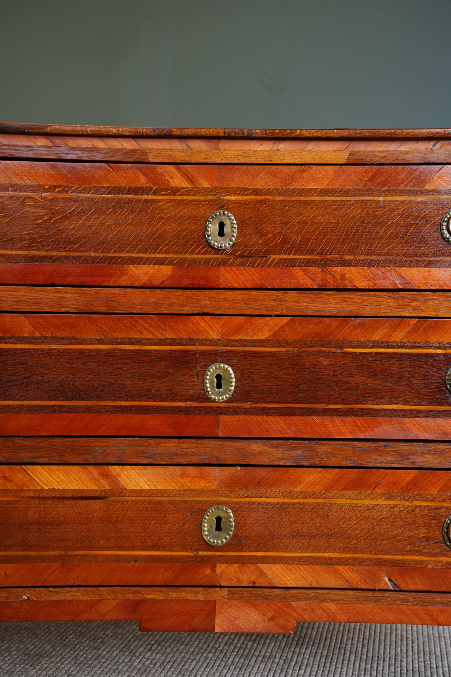Antique French Louis XVI Marquetry Commode