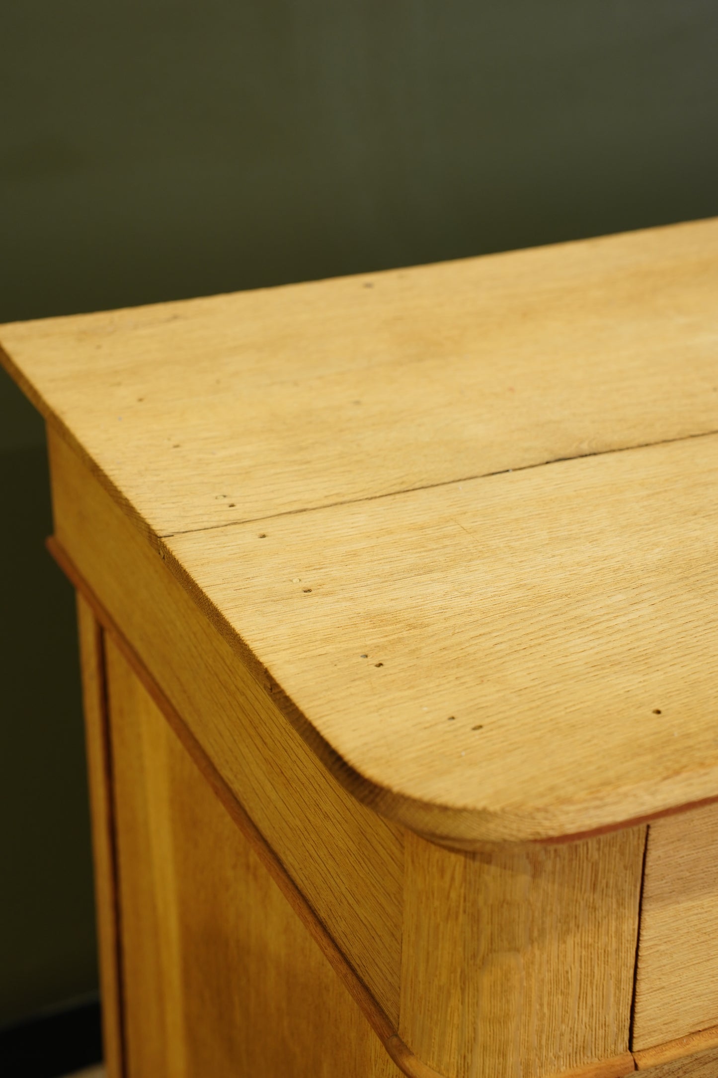 Vintage French Sandblasted Oak Commode