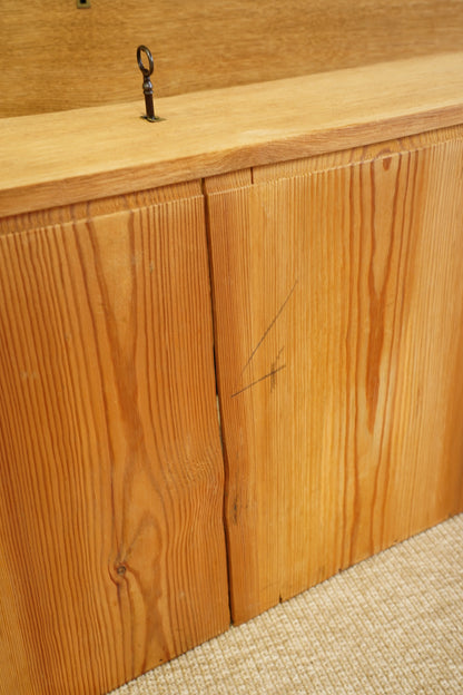 Vintage French Sandblasted Oak Commode