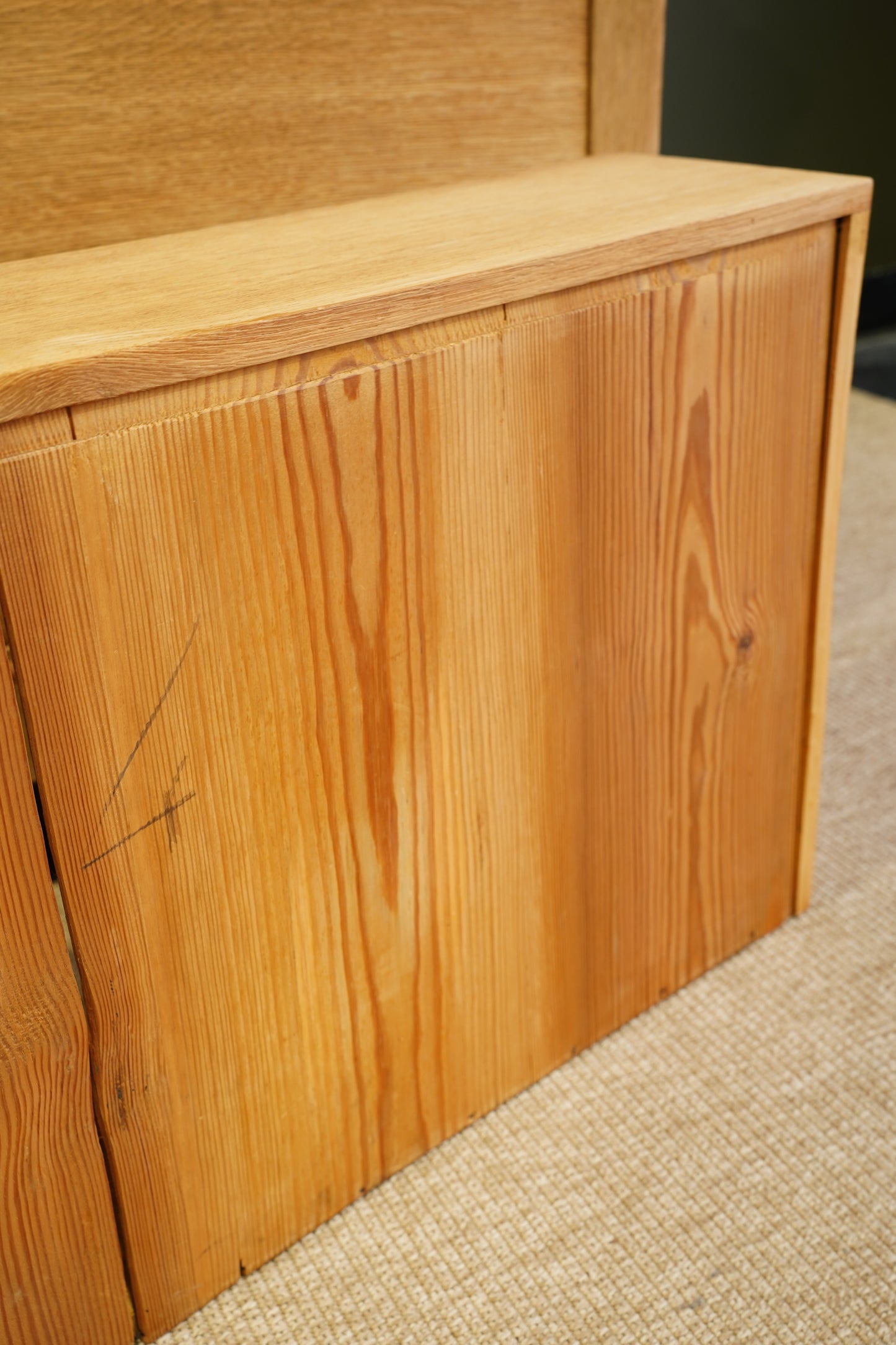 Vintage French Sandblasted Oak Commode