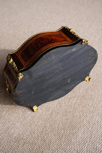 Antique French Louis XV Revival Burl Walnut Jardiniere Planter